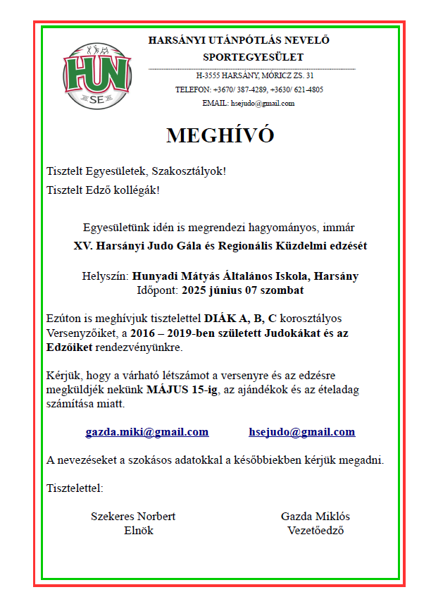 XV_harsányi Judo Gála
